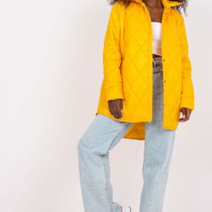 Kurtka Damska Model RV-KR-003.00P Dark Yellow - Rue Paris