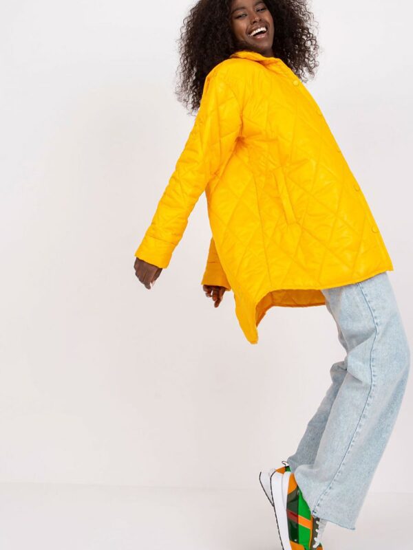 Kurtka Damska Model RV-KR-003.00P Dark Yellow - Rue Paris - obrazek 3
