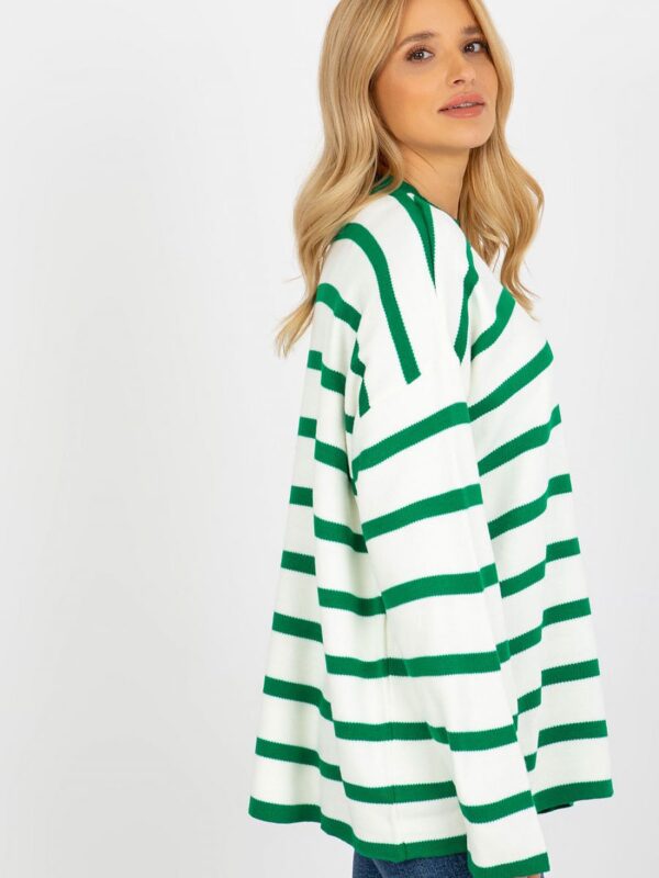 Sweter Damski Model LC-SW-2212.97P Dark Green - Rue Paris - obrazek 3