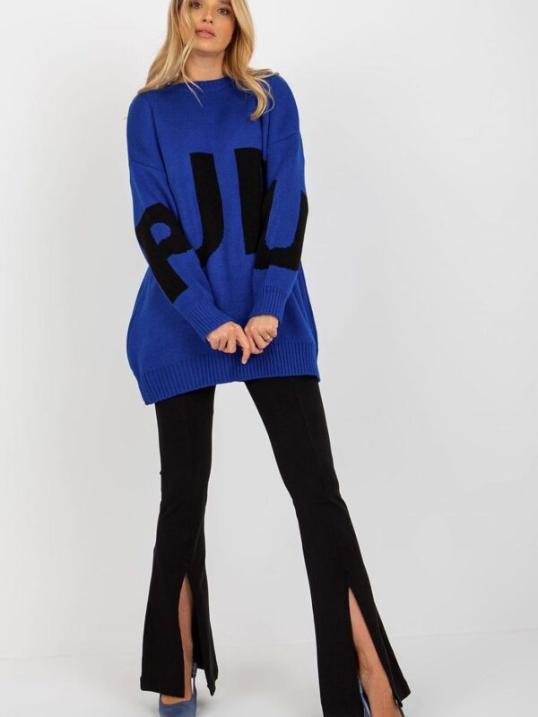 Sweter Damski Model LC-SW-8050.95P Cobalt - Rue Paris