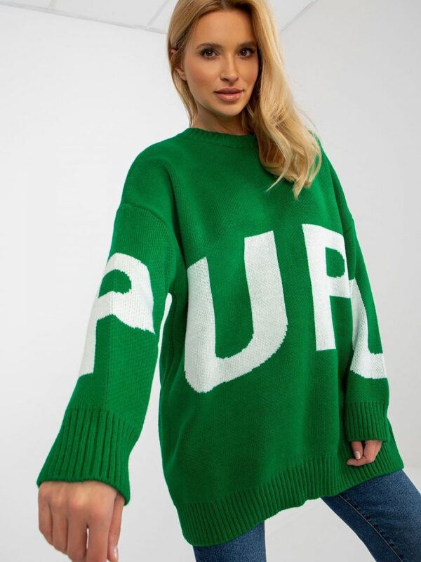 Sweter Damski Model LC-SW-8050.95P Green - Rue Paris