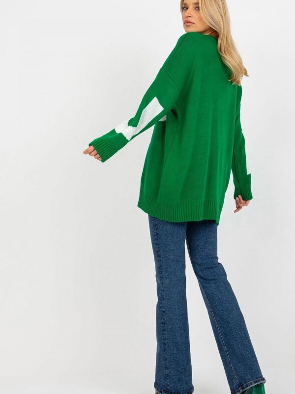 Sweter Damski Model LC-SW-8050.95P Green - Rue Paris - obrazek 3