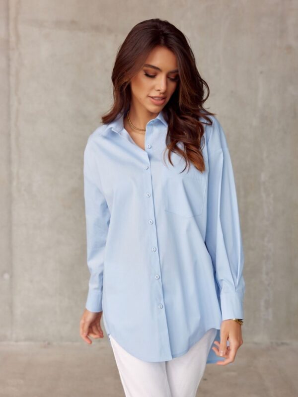 Koszula Damska Model NIE BLU0155 Blue - Roco Fashion
