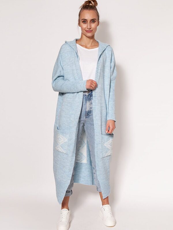 Sweter Kardigan Model PA020 Błękit - MKM