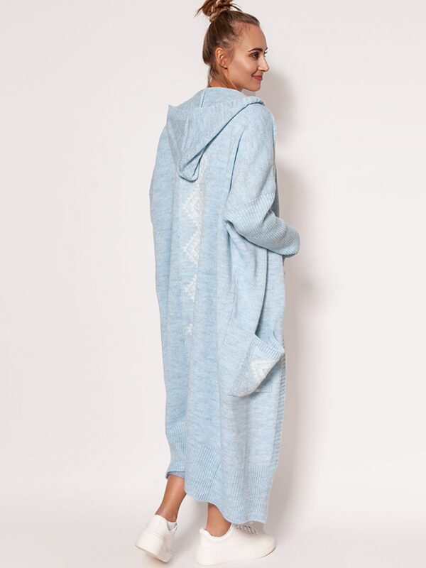 Sweter Kardigan Model PA020 Błękit - MKM - obrazek 2