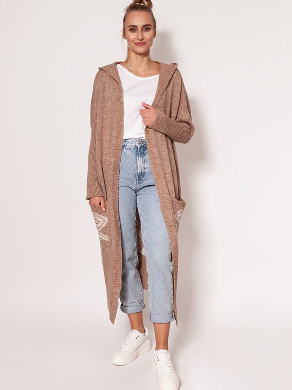 Sweter Kardigan Model PA020 Mocca - MKM