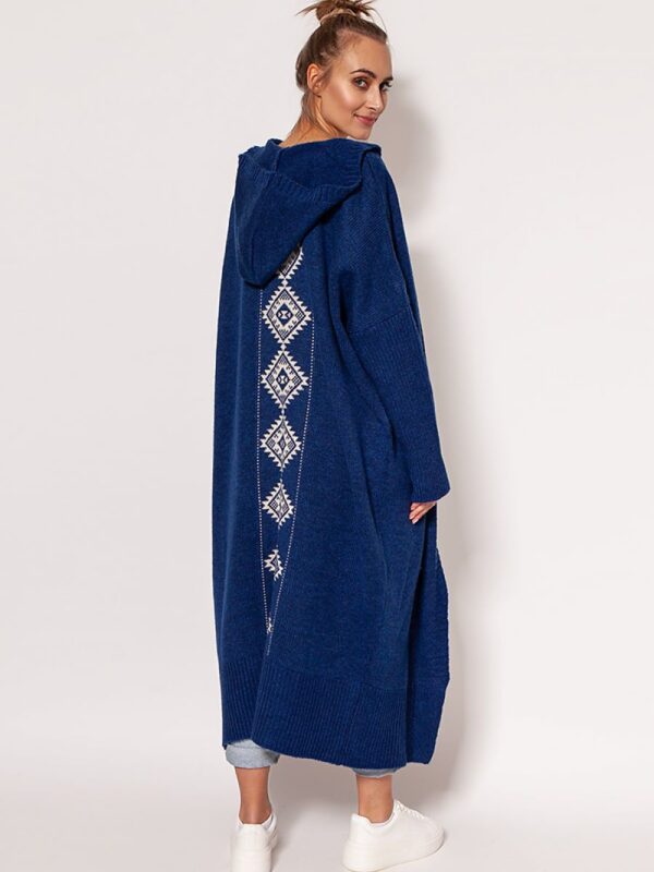 Sweter Kardigan Model PA020 Cobalt - MKM - obrazek 2