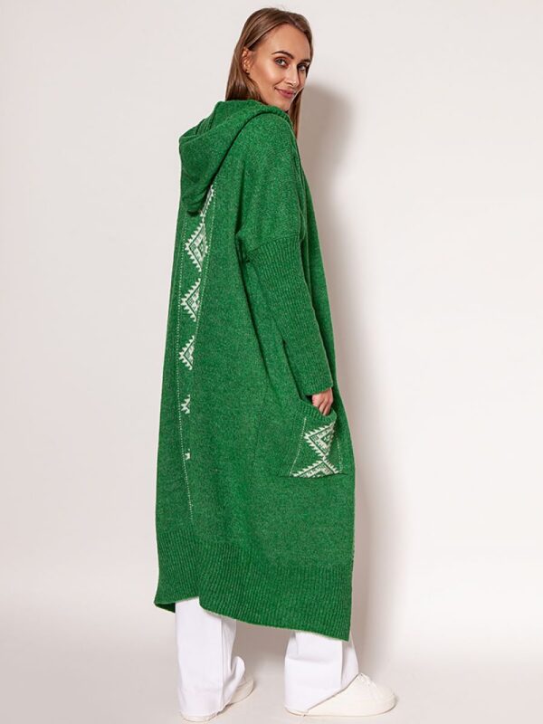 Sweter Kardigan Model PA020 Green - MKM - obrazek 2