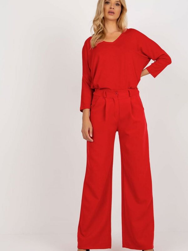 Spodnie Damskie Model DHJ-SP-15679-1.35X Red - Italy Moda