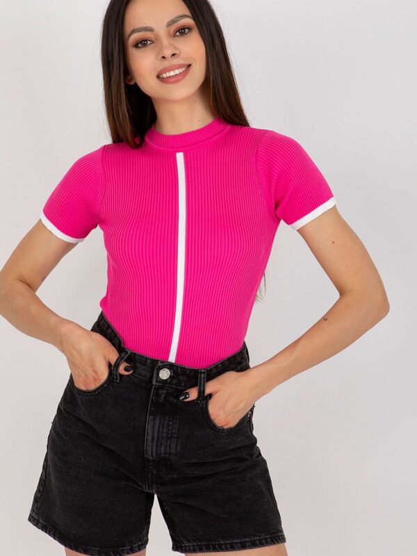 Bluzka Model BA-BZ-1456.72P Dark Pink - Badu - obrazek 2