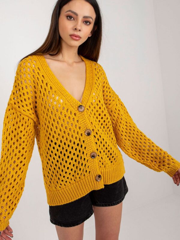 Sweter Damski Model BA-SW-9009.26P Dark Yellow - Badu - obrazek 2