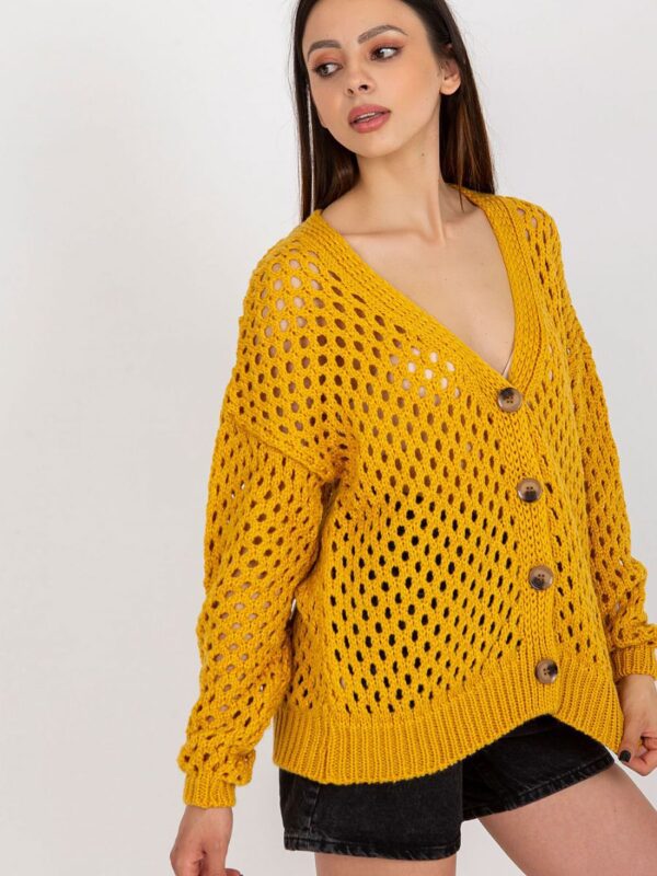 Sweter Damski Model BA-SW-9009.26P Dark Yellow - Badu - obrazek 3