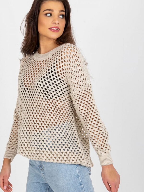 Sweter Damski Model BA-SW-9006.38P Beige - Badu - obrazek 2