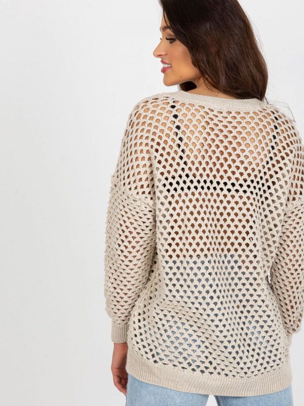 Sweter Damski Model BA-SW-9006.38P Beige - Badu - obrazek 3