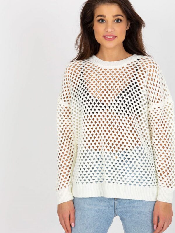 Sweter Damski Model BA-SW-9006.38P Ecru - Badu
