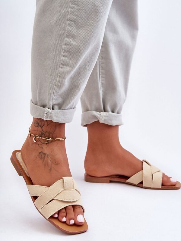 Sandał Klapki Model Aversa W-112 Beige - Step in style