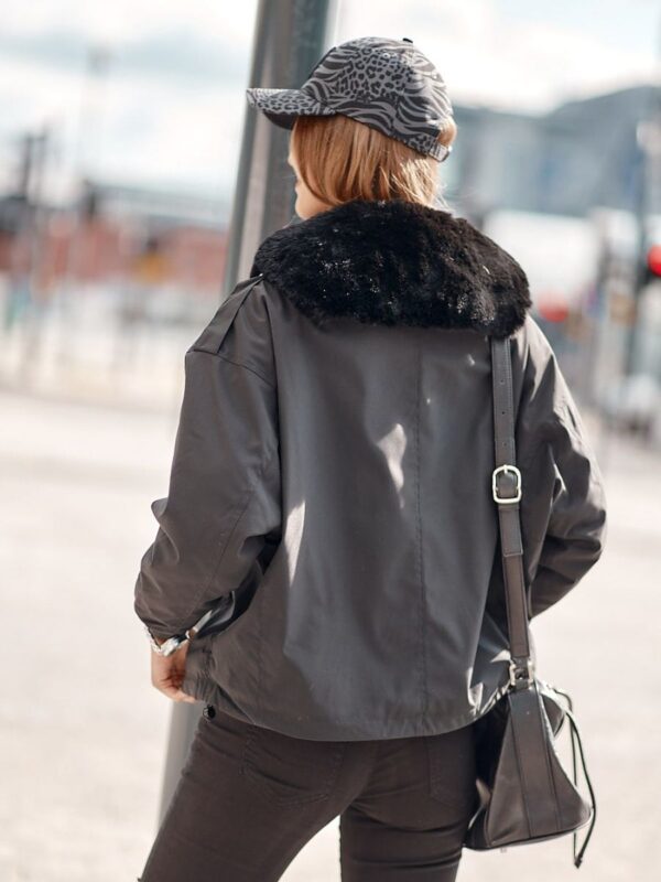 Kurtka Damska Model 8621 Black - Fasardi - obrazek 3