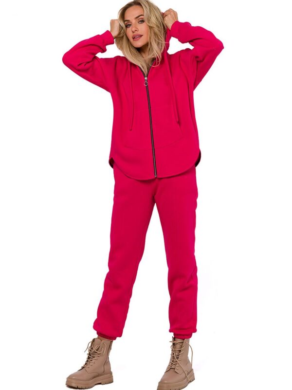 Spodnie Dresowe Model MOE760 Malina - Moe - obrazek 2