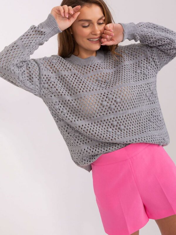 Sweter Damski Model BA-SW-9007.85P Grey - Badu