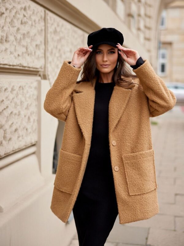 Kurtka Damska Model Sanchez CAM KUR0019 Camel - Roco Fashion