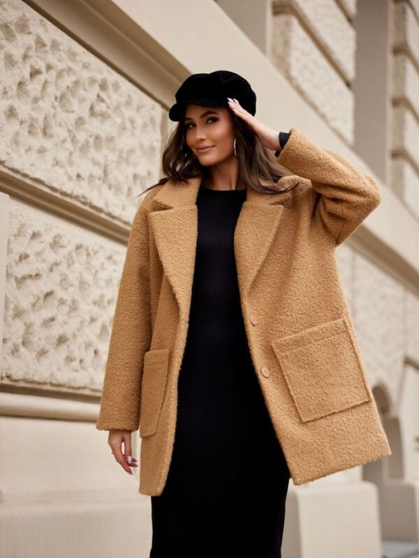 Kurtka Damska Model Sanchez CAM KUR0019 Camel - Roco Fashion - obrazek 3