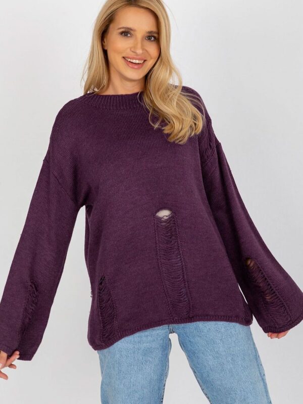 Sweter Damski Model BA-SW-8043.03 Dark Violet - Badu
