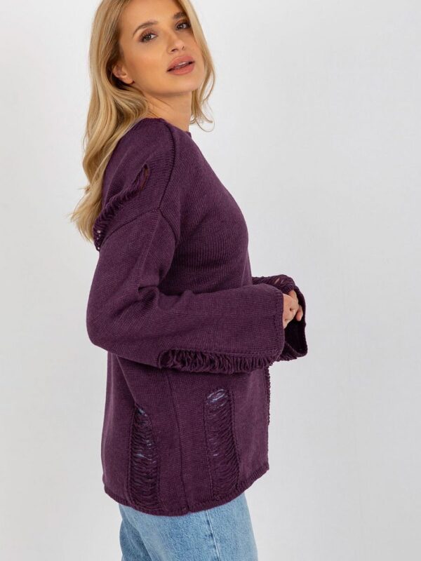 Sweter Damski Model BA-SW-8043.03 Dark Violet - Badu - obrazek 2