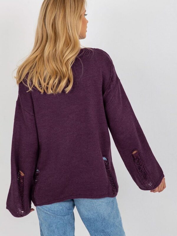 Sweter Damski Model BA-SW-8043.03 Dark Violet - Badu - obrazek 3