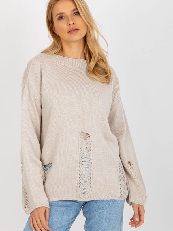 Sweter Damski Model BA-SW-8043.03 Beige - Badu