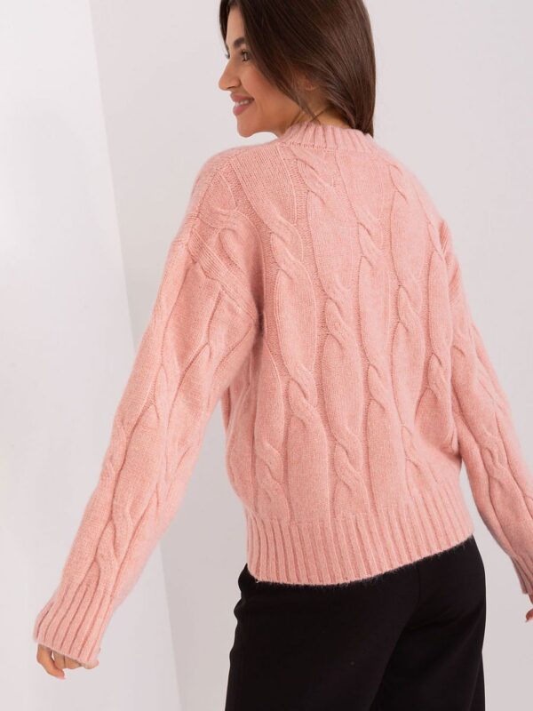 Sweter Damski Model AT-SW-0146.10P Light Pink - AT - obrazek 3