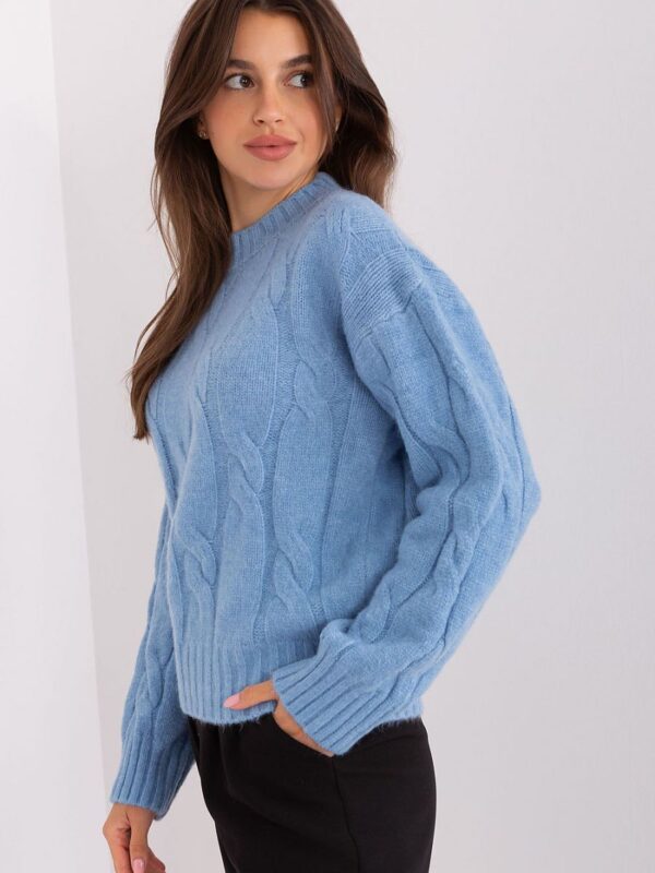 Sweter Damski Model AT-SW-0146.10P Light Blue - AT - obrazek 3