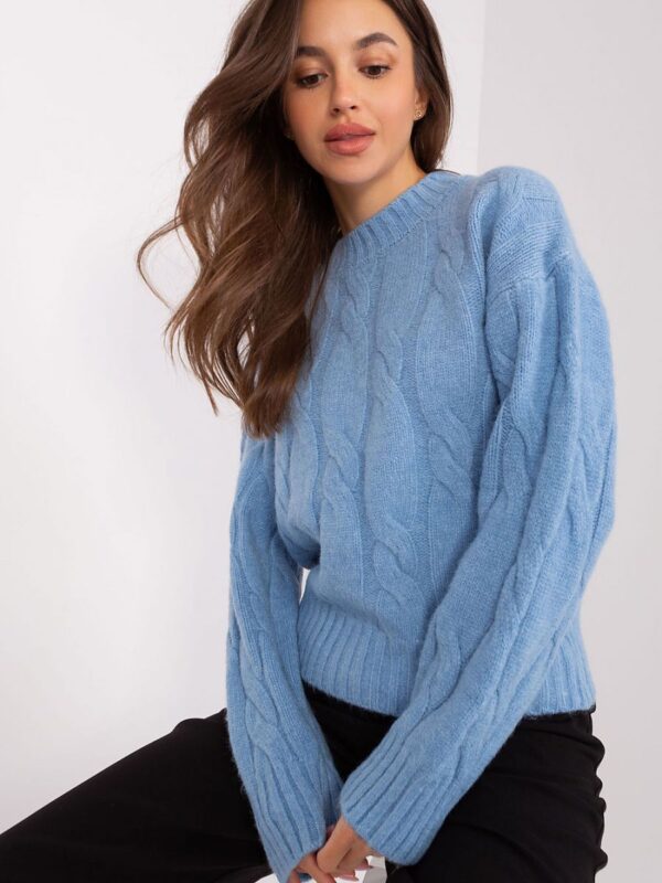 Sweter Damski Model AT-SW-0146.10P Light Blue - AT - obrazek 4
