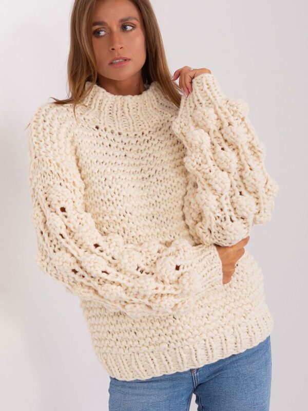 Sweter Damski Model AT-SW-2382.97P Light Beige - AT