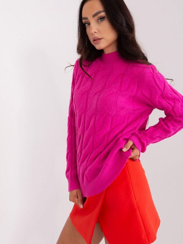 Sweter Damski Model AT-SW-2235.00P Fuksja - AT - obrazek 2