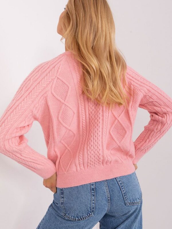 Sweter Damski Model AT-SW-2346-2.99P Light Pink - AT - obrazek 3