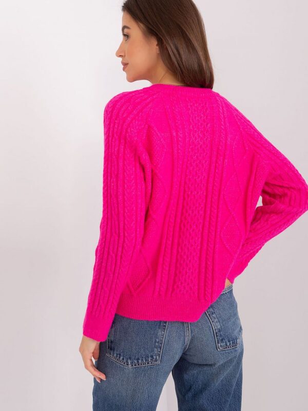 Sweter Damski Model AT-SW-2346-2.99P Fuksja - AT - obrazek 3